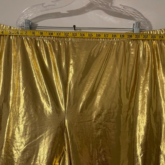 Roman's Shiny Plus Size Gold pants size 38/40 (5XL) *184 - Picture 2 of 4